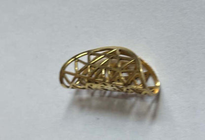 Handmade Sterling Silver Gold Plated Free Shape Without Gemstone 10X20MM Finding Hair Jewelry For Women Vintage Gift For Girls Gift