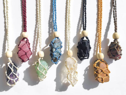 Statement Macrame Necklaces & Healing Stones | Hari Om Creations