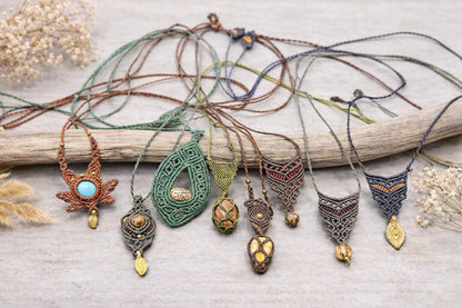 Artisan Macrame Necklaces & Gemstone Jewelry | Hari Om Creations