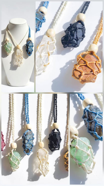 Statement Macrame Necklaces & Healing Stones | Hari Om Creations