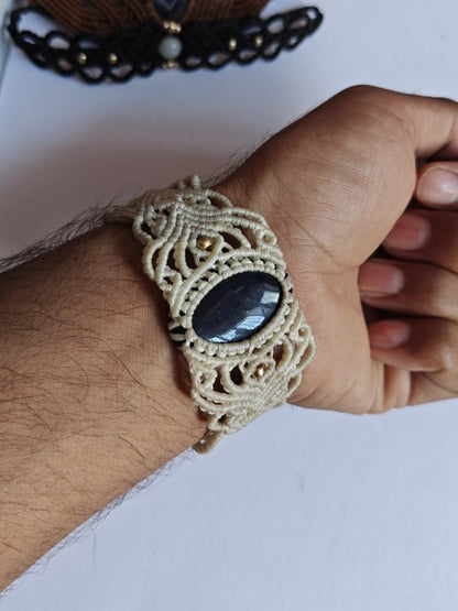 Macrame Bracelets with Natural Stones | Hari Om Creations