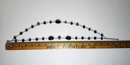 Double Strand Black Crystal & Beaded Necklace | Hari Om Creations