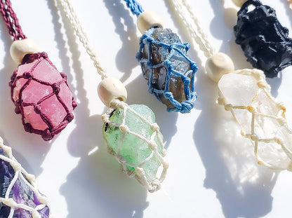Statement Macrame Necklaces & Healing Stones | Hari Om Creations