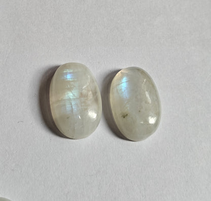 15To20MM Rainbow Moonstone Loose Gemstone Oval Shape Handmade Natural Stone Making For Jewelry