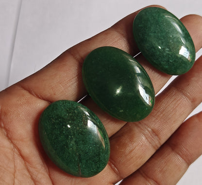 20To25MM Green Aventurine Loose Gemstone Oval Shape Handmade Natural Stone Making For Jewelry