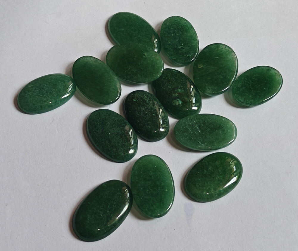 20To25MM Green Aventurine Loose Gemstone Oval Shape Handmade Natural Stone Making For Jewelry