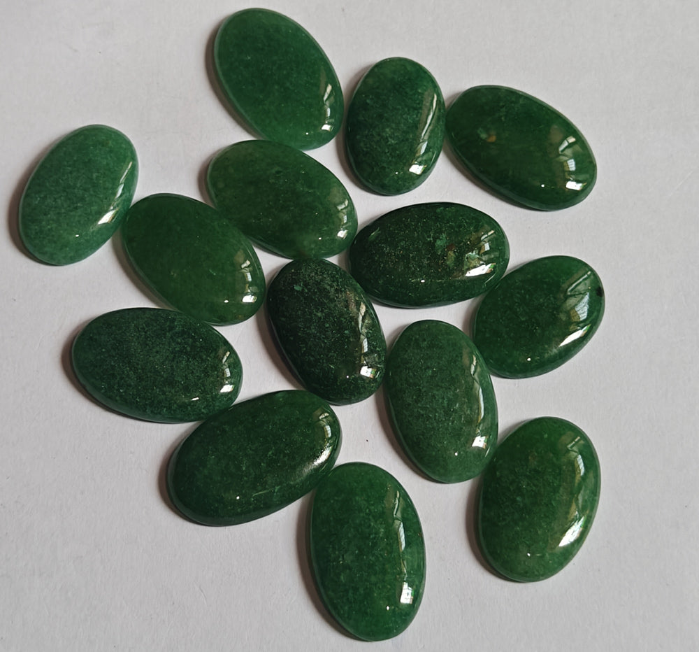 20To25MM Green Aventurine Loose Gemstone Oval Shape Handmade Natural Stone Making For Jewelry