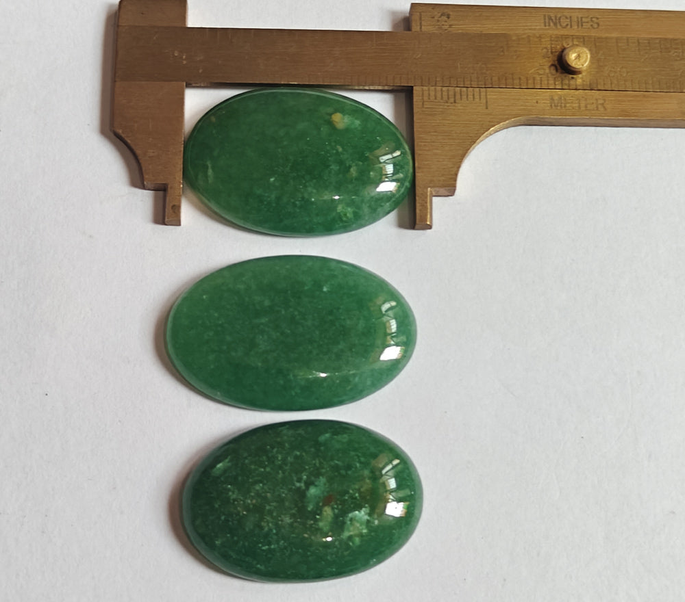 20To25MM Green Aventurine Loose Gemstone Oval Shape Handmade Natural Stone Making For Jewelry