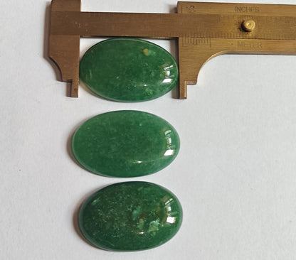 20To25MM Green Aventurine Loose Gemstone Oval Shape Handmade Natural Stone Making For Jewelry