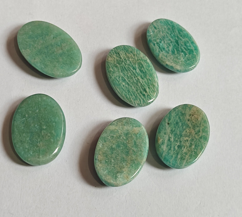 20To25MM Amazonite Loose Gemstone Oval Shape Handmade Natural Stone Making For Jewelry