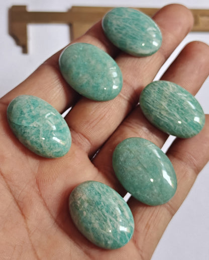 20To25MM Amazonite Loose Gemstone Oval Shape Handmade Natural Stone Making For Jewelry