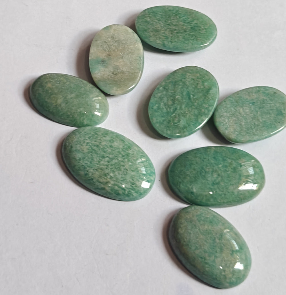 20To25MM Amazonite Loose Gemstone Oval Shape Handmade Natural Stone Making For Jewelry