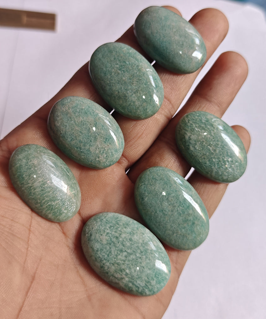 20To25MM Amazonite Loose Gemstone Oval Shape Handmade Natural Stone Making For Jewelry