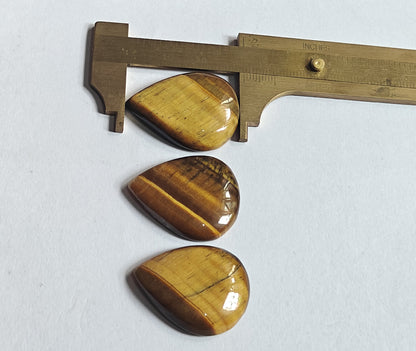 Trendy 2025 20To25MM Tiger Eyes Loose Gemstone Pear Shape Handmade Natural Stone Making For Jewelry