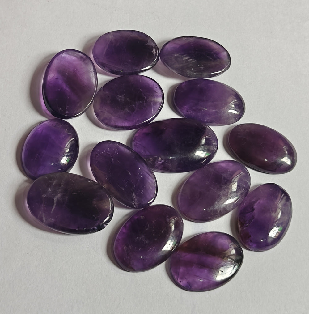 Trendy 2025 20To25MM Amethyst Loose Gemstone Oval Shape Handmade Natural Stone Making For Jewelry