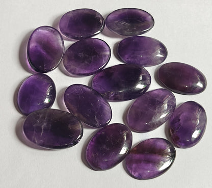 Trendy 2025 20To25MM Amethyst Loose Gemstone Oval Shape Handmade Natural Stone Making For Jewelry