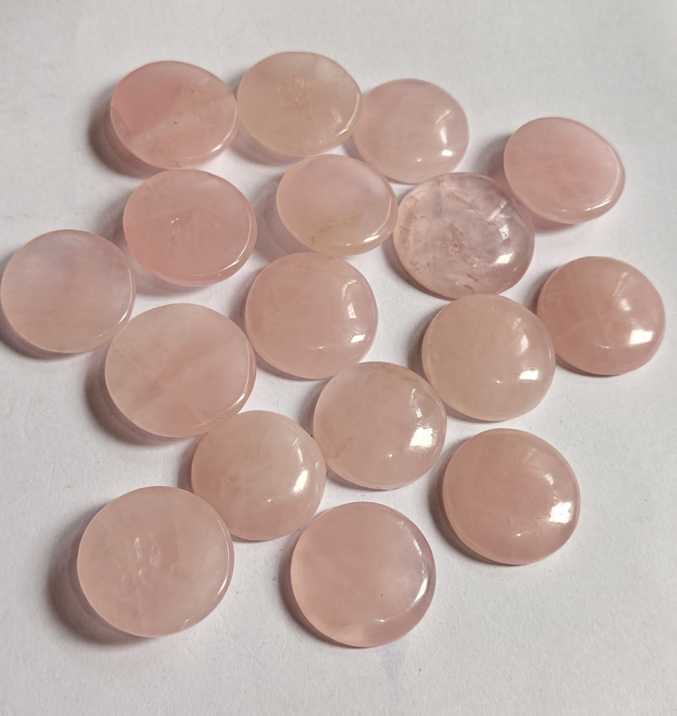 Trendy 2025 20To25MM Rose Quartz Loose Gemstone Round Shape Handmade Natural Stone Making For Jewelry