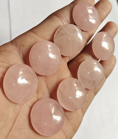Trendy 2025 20To25MM Rose Quartz Loose Gemstone Round Shape Handmade Natural Stone Making For Jewelry
