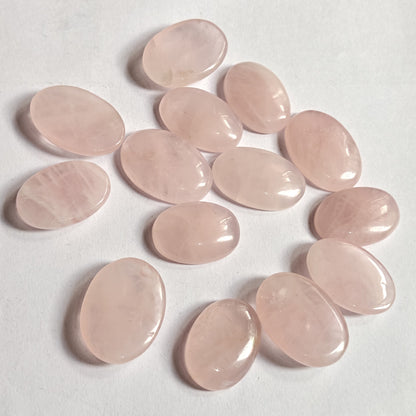 Trendy 2025 20To25MM Rose Quartz Loose Gemstone Oval Shape Handmade Natural Stone Making For Jewelry