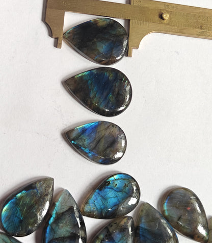 Trendy 2025 20To25MM Labradorite Loose Gemstone Pear Shape Handmade Natural Stone Making For Jewelry