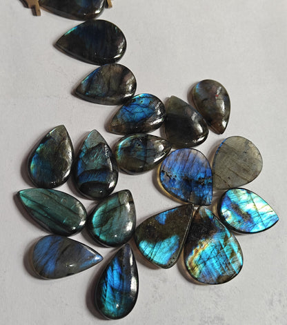 Trendy 2025 20To25MM Labradorite Loose Gemstone Pear Shape Handmade Natural Stone Making For Jewelry