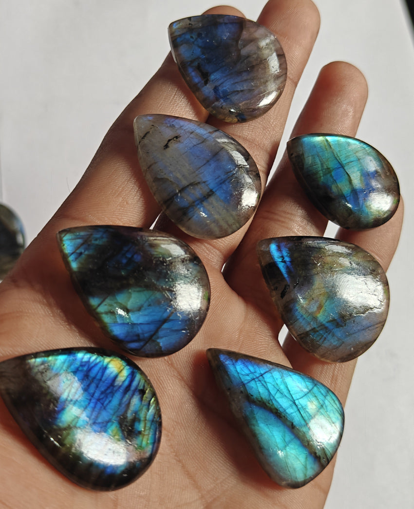 Trendy 2025 20To25MM Labradorite Loose Gemstone Pear Shape Handmade Natural Stone Making For Jewelry