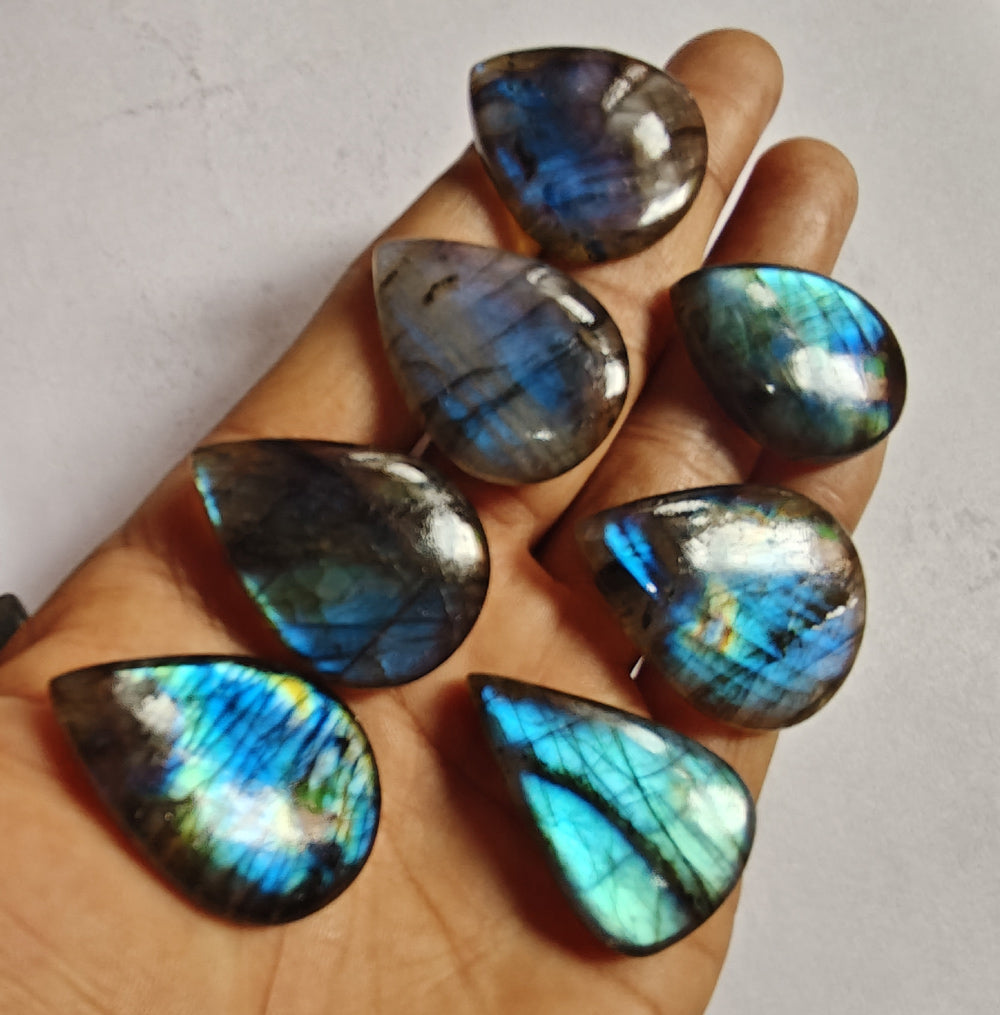 Trendy 2025 20To25MM Labradorite Loose Gemstone Pear Shape Handmade Natural Stone Making For Jewelry
