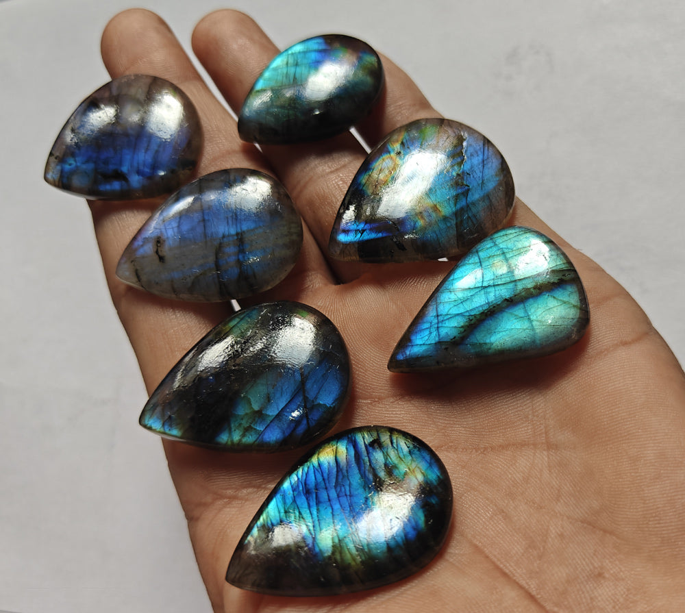 Trendy 2025 20To25MM Labradorite Loose Gemstone Pear Shape Handmade Natural Stone Making For Jewelry