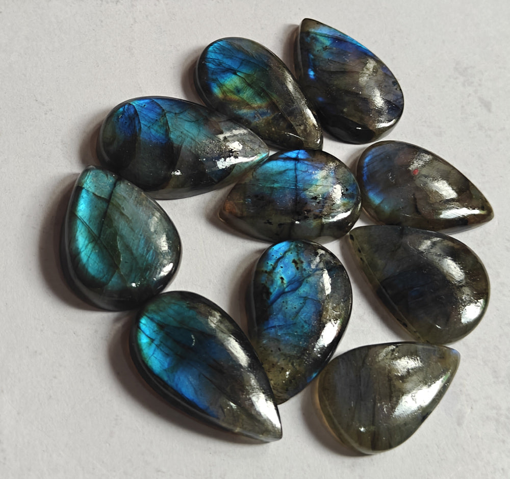Trendy 2025 20To25MM Labradorite Loose Gemstone Pear Shape Handmade Natural Stone Making For Jewelry