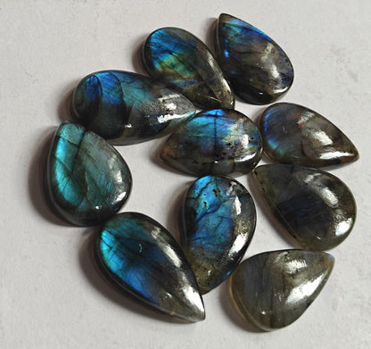 Trendy 2025 20To25MM Labradorite Loose Gemstone Pear Shape Handmade Natural Stone Making For Jewelry