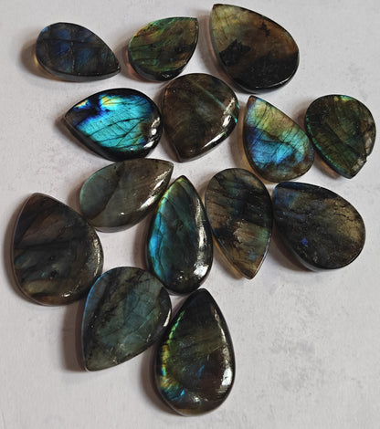 Trendy 2025 20To25MM Labradorite Loose Gemstone Pear Shape Handmade Natural Stone Making For Jewelry