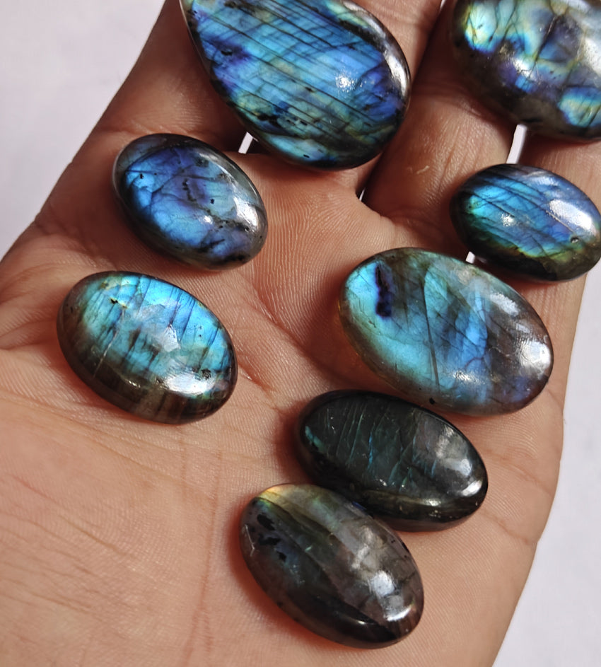 Trendy 2025 20To25MM Labradorite Loose Gemstone Oval Shape Handmade Natural Stone Making For Jewelry
