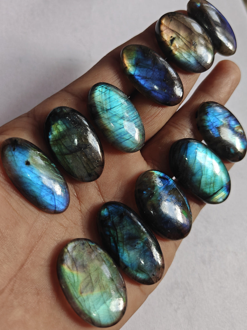 Trendy 2025 20To25MM Labradorite Loose Gemstone Oval Shape Handmade Natural Stone Making For Jewelry