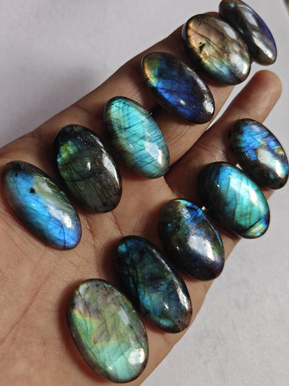 Trendy 2025 20To25MM Labradorite Loose Gemstone Oval Shape Handmade Natural Stone Making For Jewelry