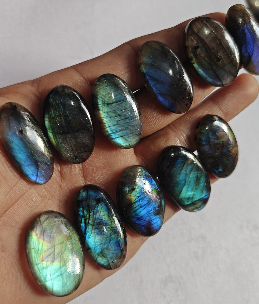 Trendy 2025 20To25MM Labradorite Loose Gemstone Oval Shape Handmade Natural Stone Making For Jewelry