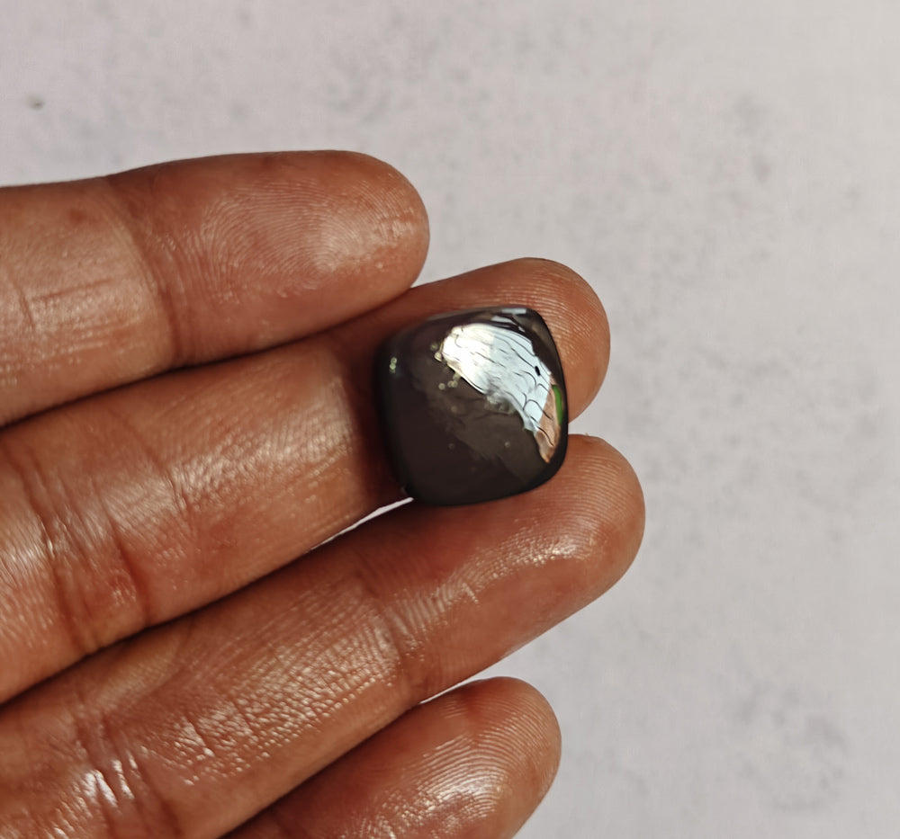 Trendy 2025 10To15MM Black Obsidian Loose Gemstone Square Shape Handmade Natural Stone Used Making For Jewelry