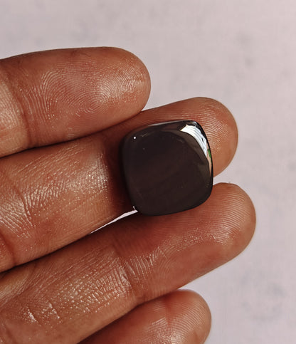 Trendy 2025 10To15MM Black Obsidian Loose Gemstone Square Shape Handmade Natural Stone Used Making For Jewelry