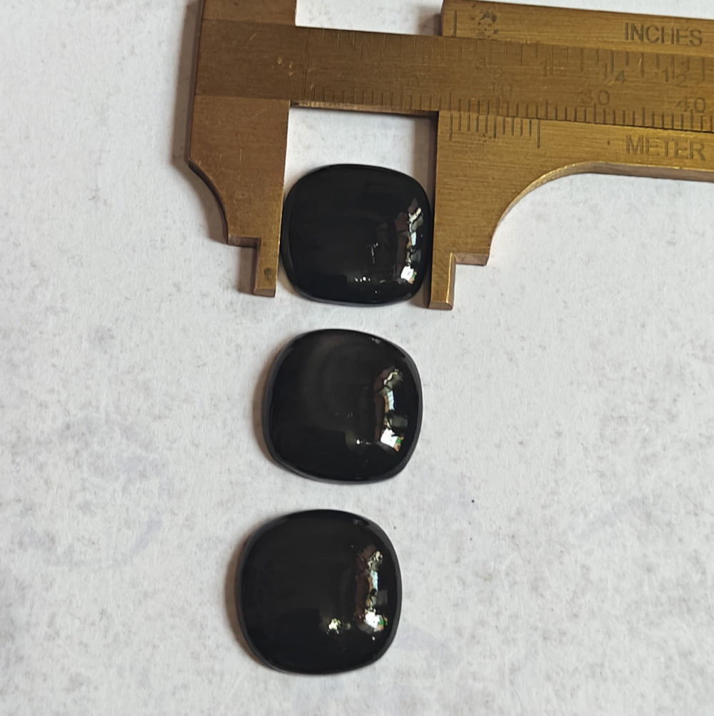 Trendy 2025 10To15MM Black Obsidian Loose Gemstone Square Shape Handmade Natural Stone Used Making For Jewelry