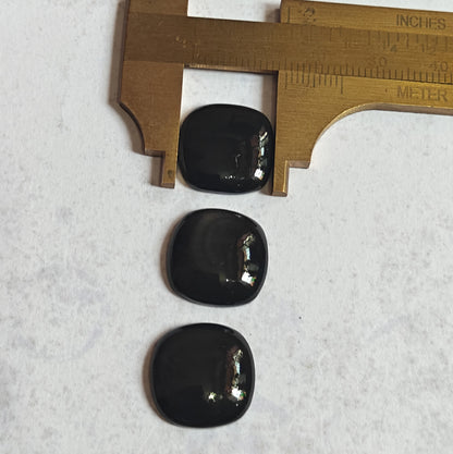 Trendy 2025 10To15MM Black Obsidian Loose Gemstone Square Shape Handmade Natural Stone Used Making For Jewelry