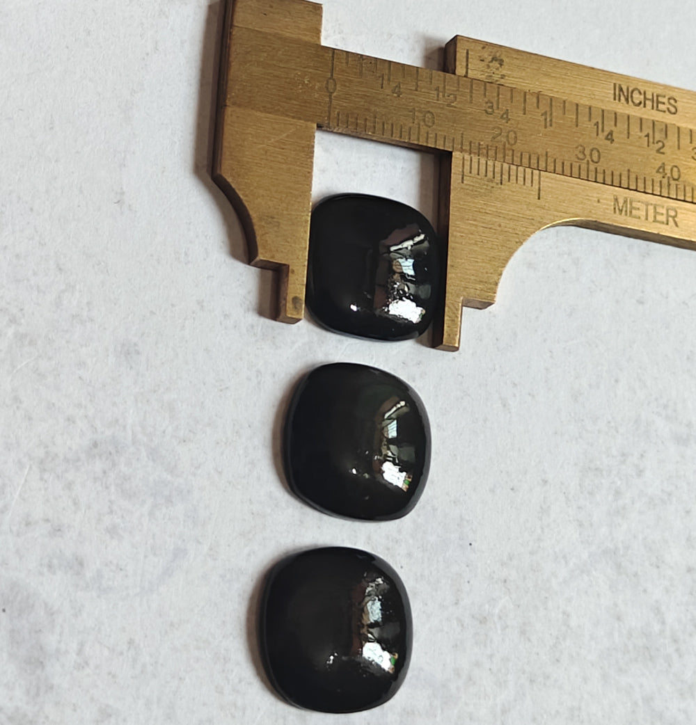 Trendy 2025 10To15MM Black Obsidian Loose Gemstone Square Shape Handmade Natural Stone Used Making For Jewelry