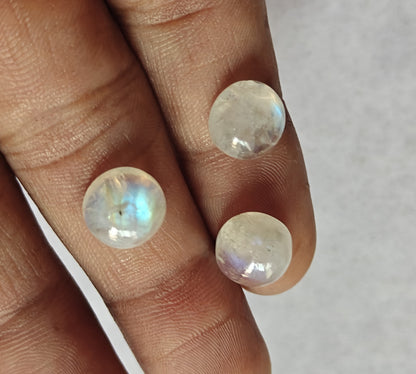 10MM Rainbow Moonstone Loose Gemstone Round Shape Handmade Natural Stone Used Making For Jewelry
