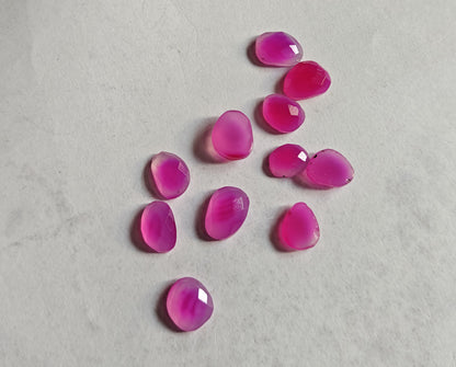 10MM Pink Chalcedony Loose Gemstone Uneven Shape Handmade Natural Stone Used Making For Jewelry