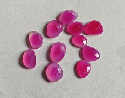 10MM Pink Chalcedony Loose Gemstone Uneven Shape Handmade Natural Stone Used Making For Jewelry