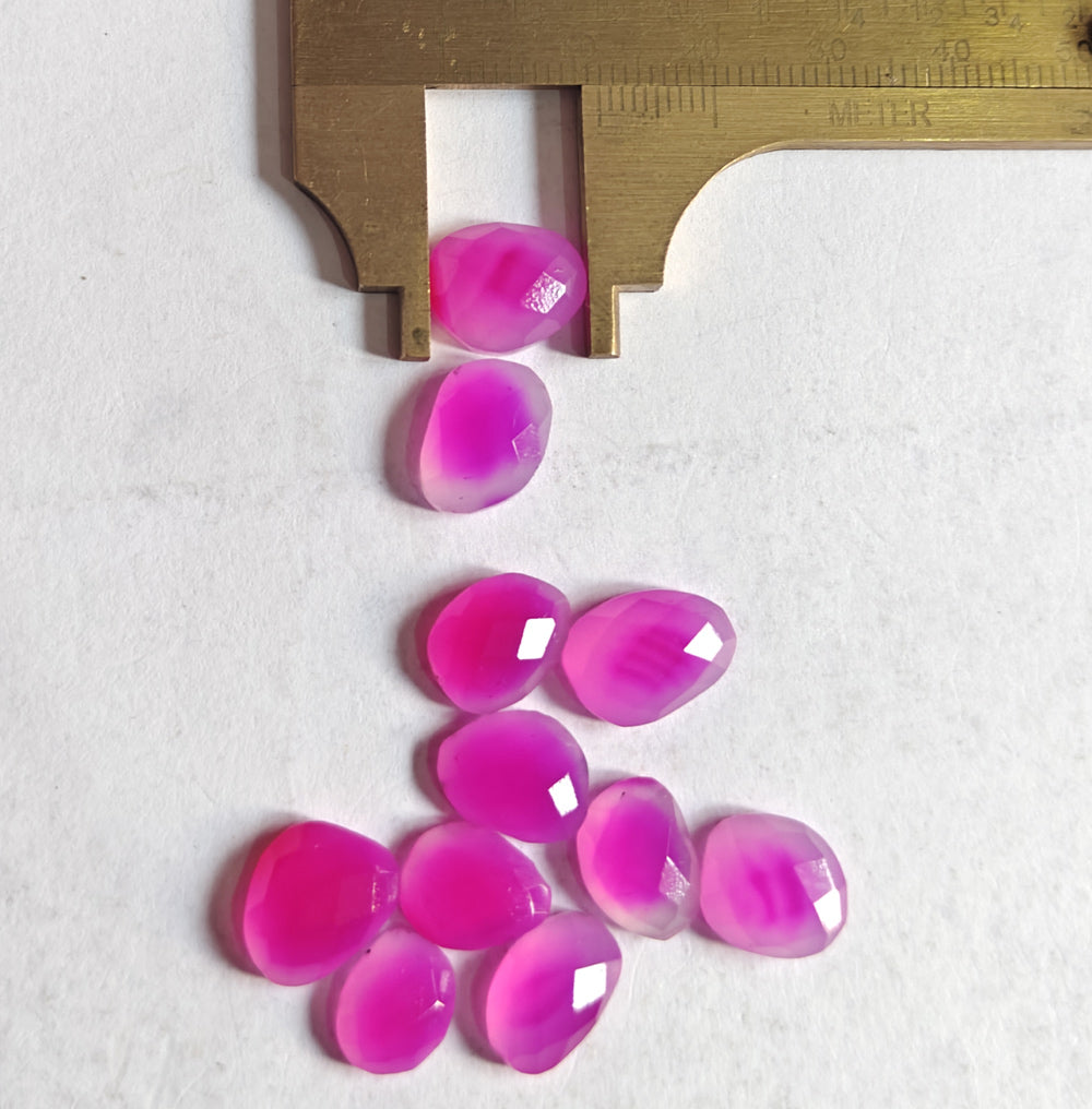 10MM Pink Chalcedony Loose Gemstone Uneven Shape Handmade Natural Stone Used Making For Jewelry