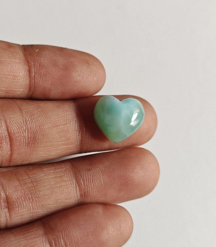 10MM Larimar Carving Loose Gemstone Heart Shape Handmade Natural Stone Used Making For Jewelry