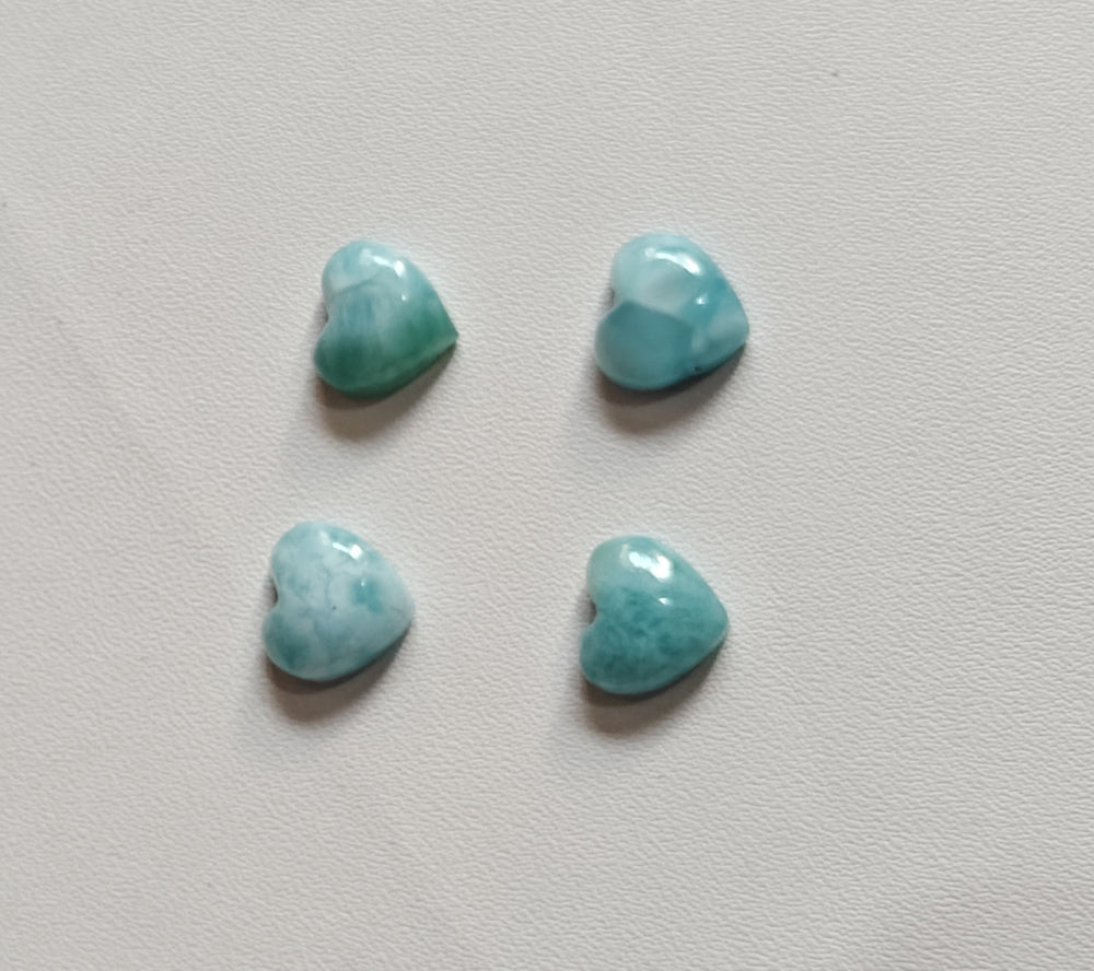 10MM Multiple Larimar Carving Loose Gemstone Heart Shape Handmade Natural Stone Used Making For Jewelry