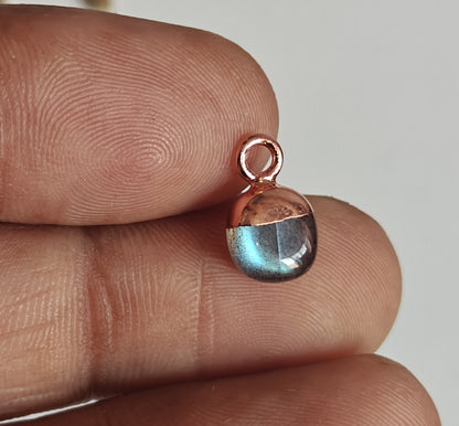 8To12mm Smoky Quartz Raw Gemstone Pendant Brass Golden Color Electroplated Setting Pendant Drop Shape Pendant For Happy Birthday Gift's Pendant