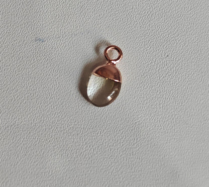 8To12mm Smoky Quartz Gemstone Pendant Brass Golden Color Electroplated Setting Pendant Drop Shape Pendant For Happy Birthday Gift's Pendant