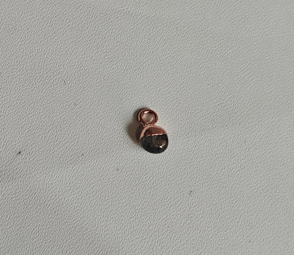 8To12mm Black Sport Quartz Gemstone Pendant Brass Golden Color Electroplated Setting Pendant Drop Shape Pendant For Happy Birthday Gift's Pendant