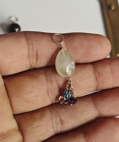 Awesome Handmade Stone 15MM Approx Drop Shape Citrine Faceted Gemstone Beads Pendant Drilled Setting 925 Sterling Silver Pendant For Happy Birthday Gift Pendant